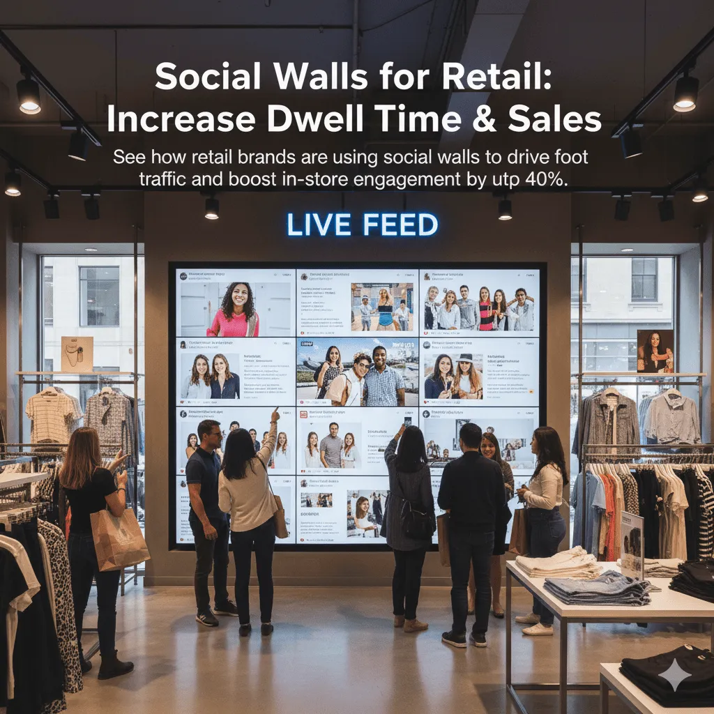 Social Walls for Retail: Increase Dwell Time & Sales