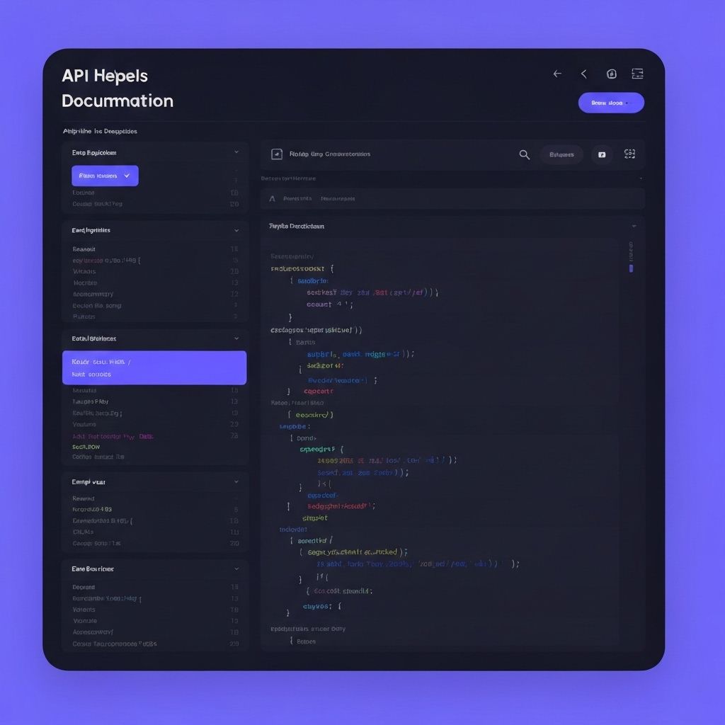 API documentation interface showing REST endpoints and webhook configuration